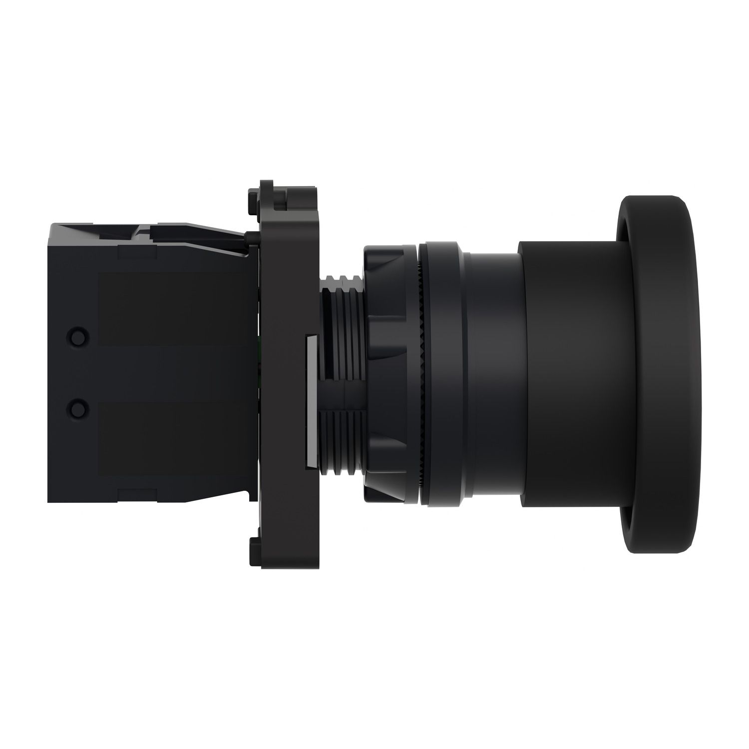 Picture of Complete push button, Easy Harmony XA2, plastic, black mushroom head 40mm, 22mm, 1NO