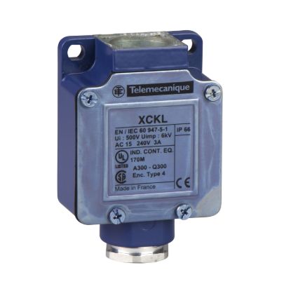 Picture of Limit switch body, Limit switches XC Standard, ZCKL, 1NC+1 NO, snap action, Cable gland include