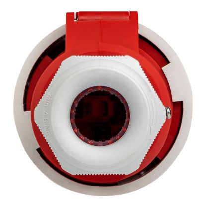 Picture of Cord Extension Socket, 32A, 400V, 4-Round Pin, Orange/Clear