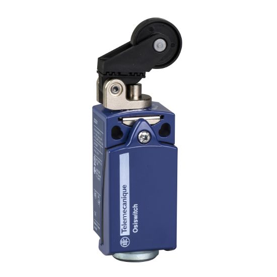 Picture of Limit switch, Limit switches XC Standard, XCKD, thermoplastic plastic roller lev plunger H or V, 1NC+1 NO, slow, M16