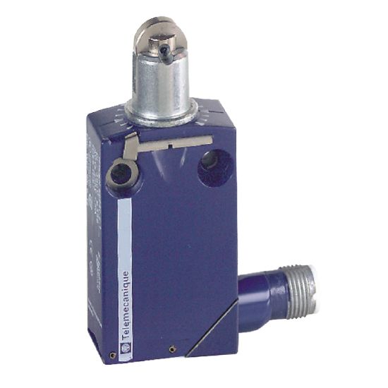 Picture of Limit switch, Limit switches XC Standard, XCMD, steel roller plunger, 1NC+1 NO, snap, M12