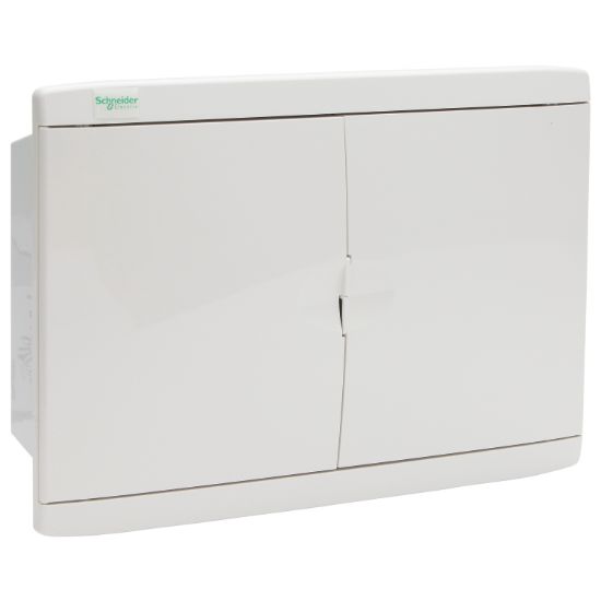 Picture of DBF Series 15-Way Distribution Board; 100A, Flush Mount, Plastic, Light Grey