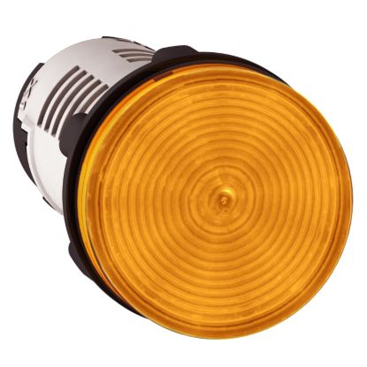 Picture of Monolithic pilot light, Harmony XB7, plastic, orange, 22mm, integral LED, 24V AC DC