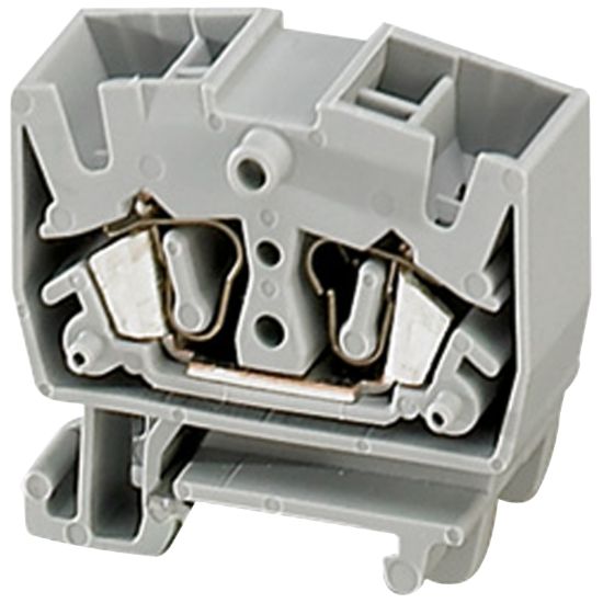 Picture of Mini Terminal block, Linergy TR, spring type, feed through, 4 points, 2.5mm², blue, for 15mm rail, set of 50