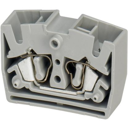 Picture of Mini Terminal block, Linergy TR, spring type, feed through with flange, 4 points, 2.5mm², grey, set of 50