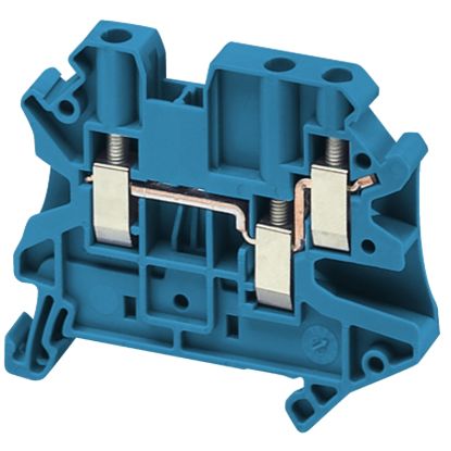 Picture of Terminal block, Linergy TR, screw type, feed through, 3 points, 4mmÂ², blue, set of 50