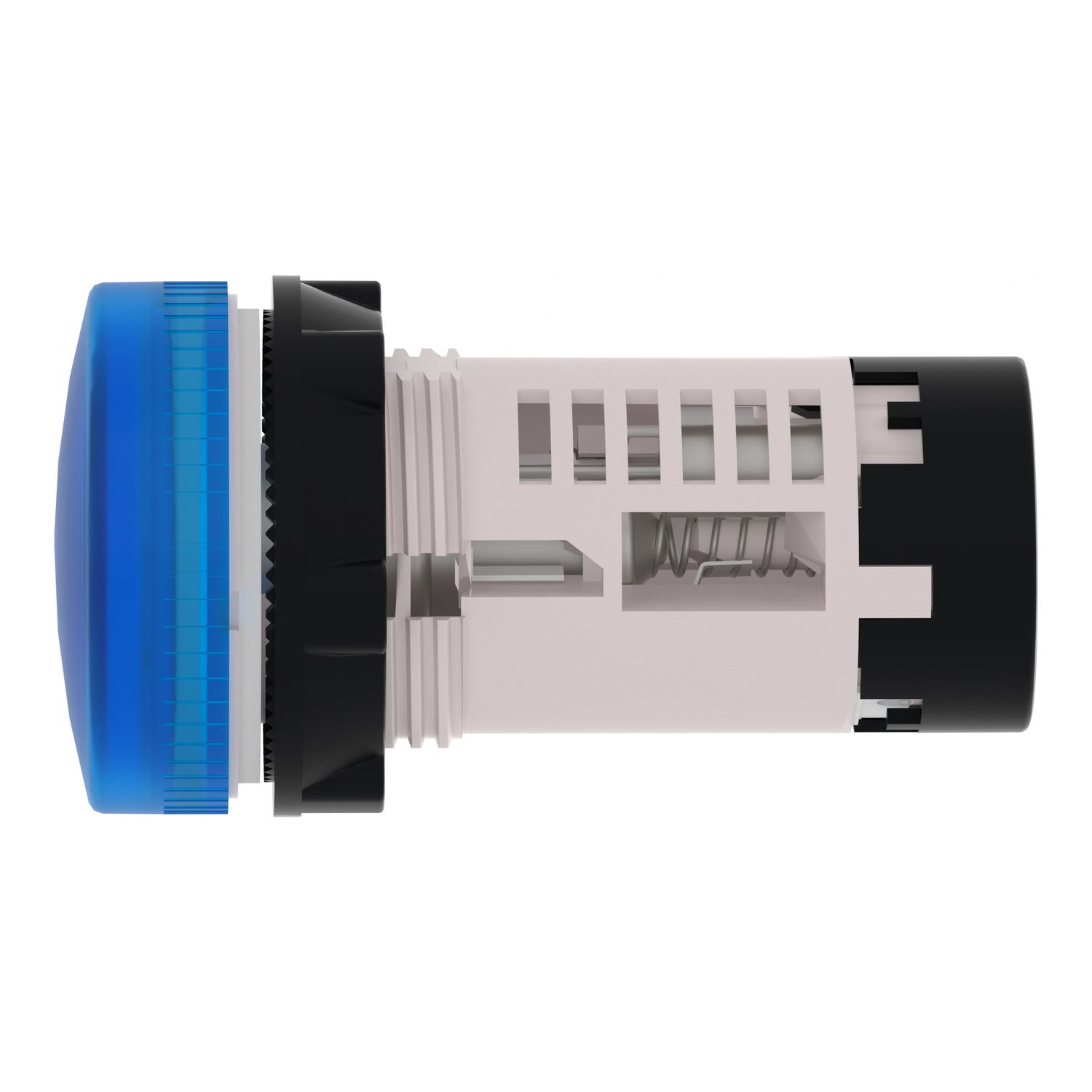 Picture of Monolithic pilot light, Harmony XB7, plastic, blue, 22mm, plain lens for BA9s bulb, lt 250V