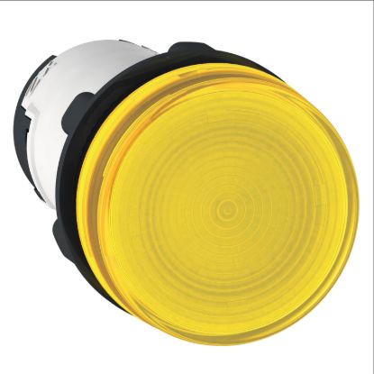 Picture of Pilot light, Harmony XB7, round yellow, 22mm, bulb BA9s, screw clamp terminals, 230V