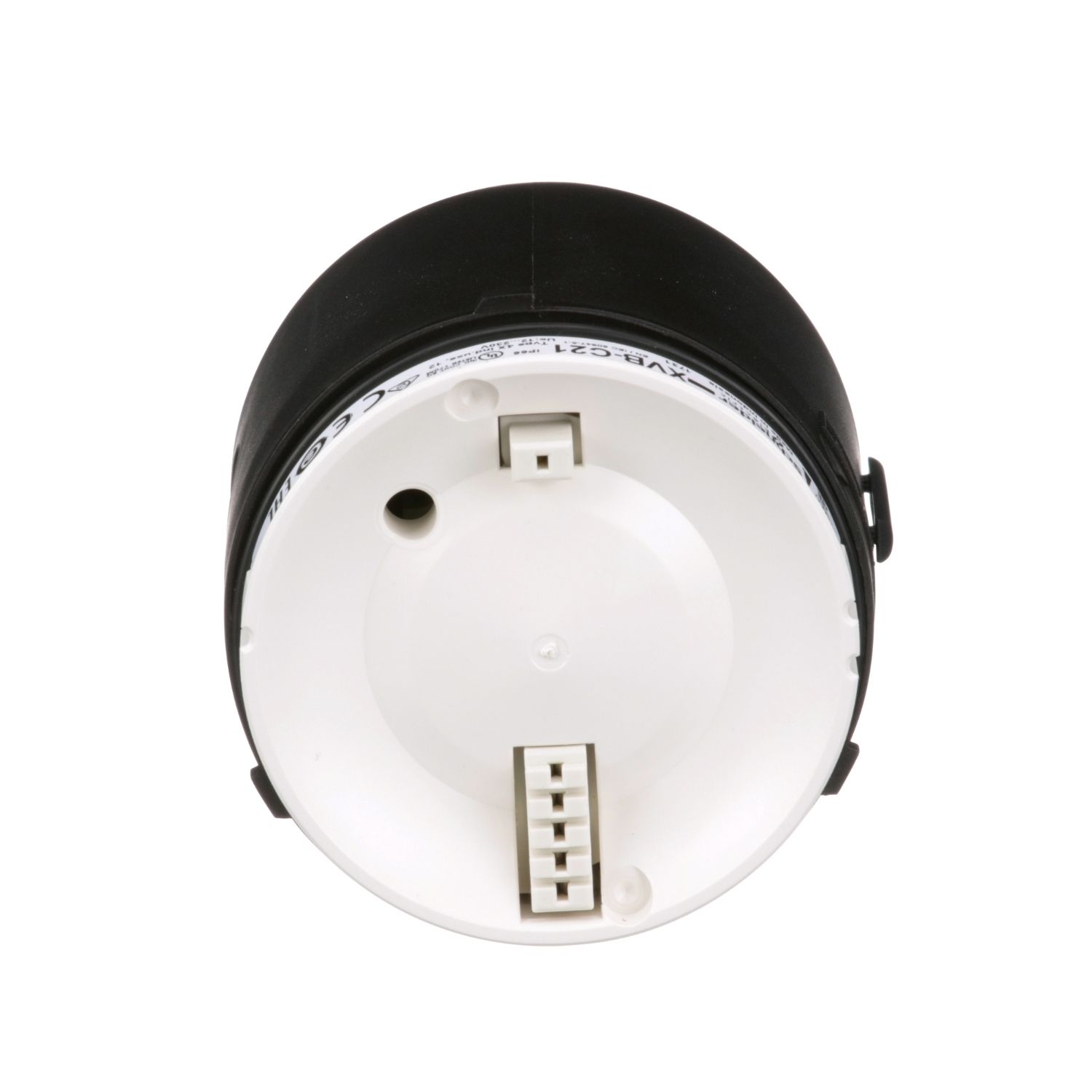 Picture of Base unit and cover for modular tower lights, Harmony XVB, plastic, black, 70mm, bottom entry, side cable entry