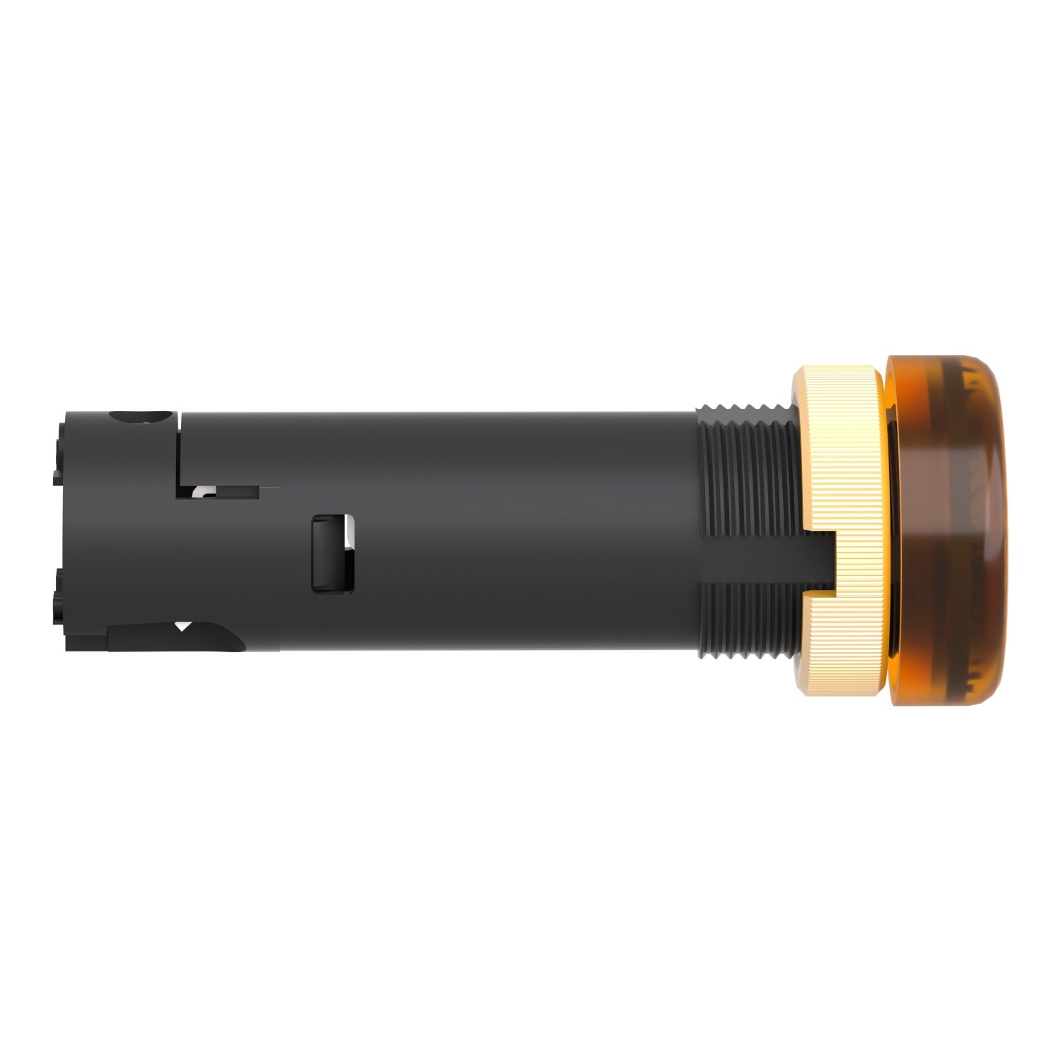 Picture of Pilot light, Harmony XVL, plastic, yellow, 12mm, covered LED, 24V DC