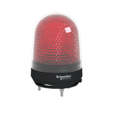 Picture of Illuminated beacon with buzzer, Harmony XVR, red, 100mm, 70...90dB, integral LED, 100...230V AC