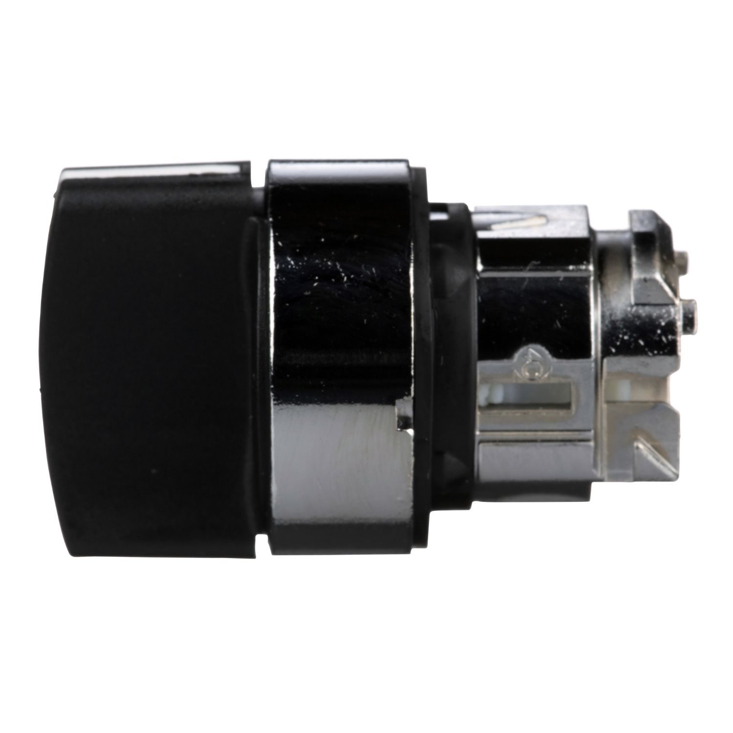 Picture of Selector switch head, Harmony XB4, metal, black, 22mm, 3 positions, stay put