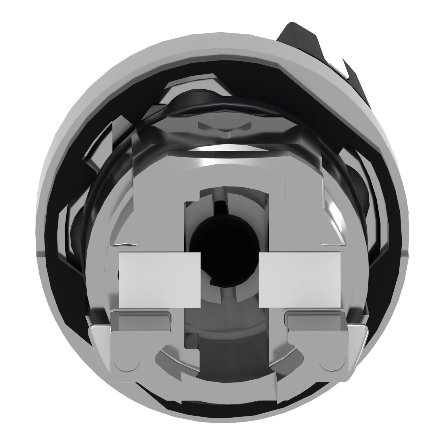 Picture of Head for selector switch, Harmony XB4, metal, black, 22mm, 2 positions, spring return from right to left