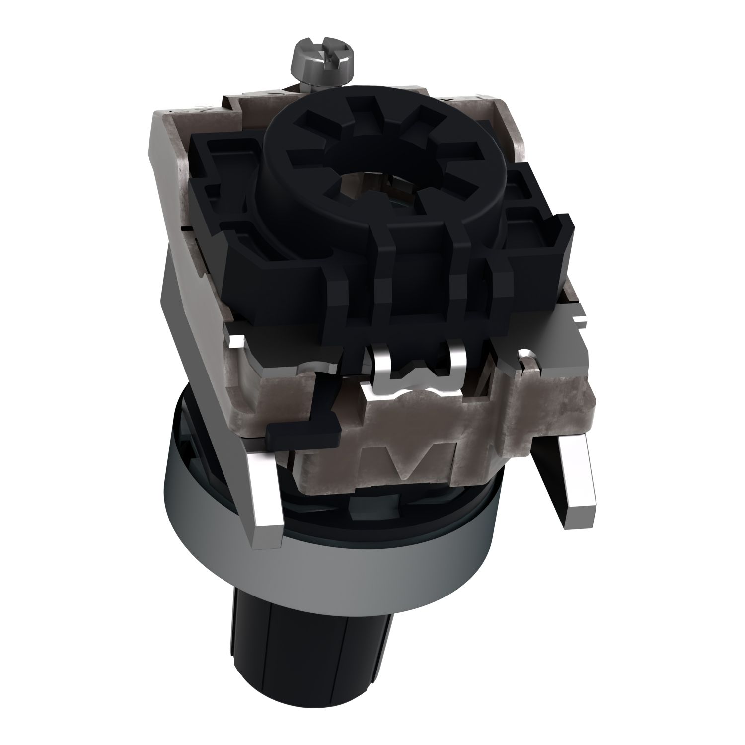Picture of Potentiometer head, Harmony XB4, metal,black, 22mm, for use with 6.35mm shaft