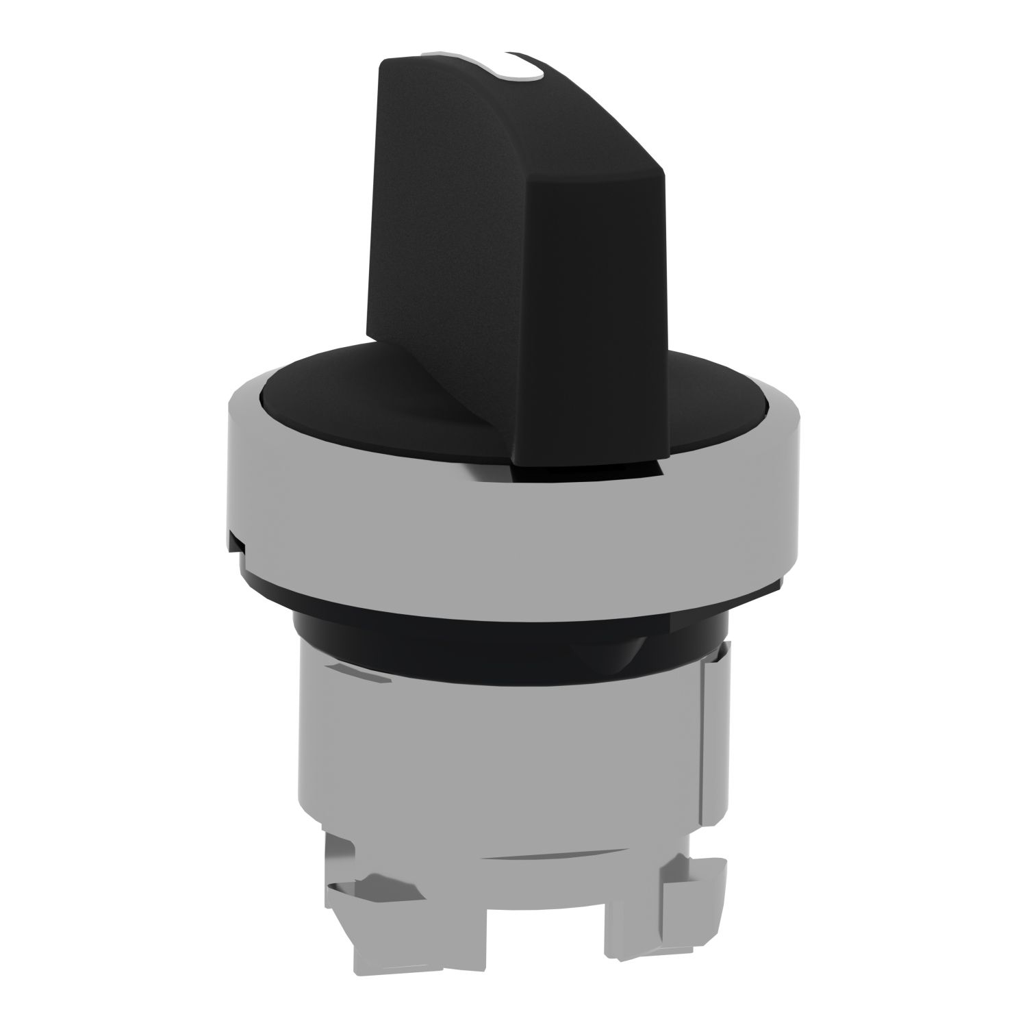 Picture of Head for selector switch, Harmony XB4, metal, black, 22mm, 3 positions, spring return from right to center