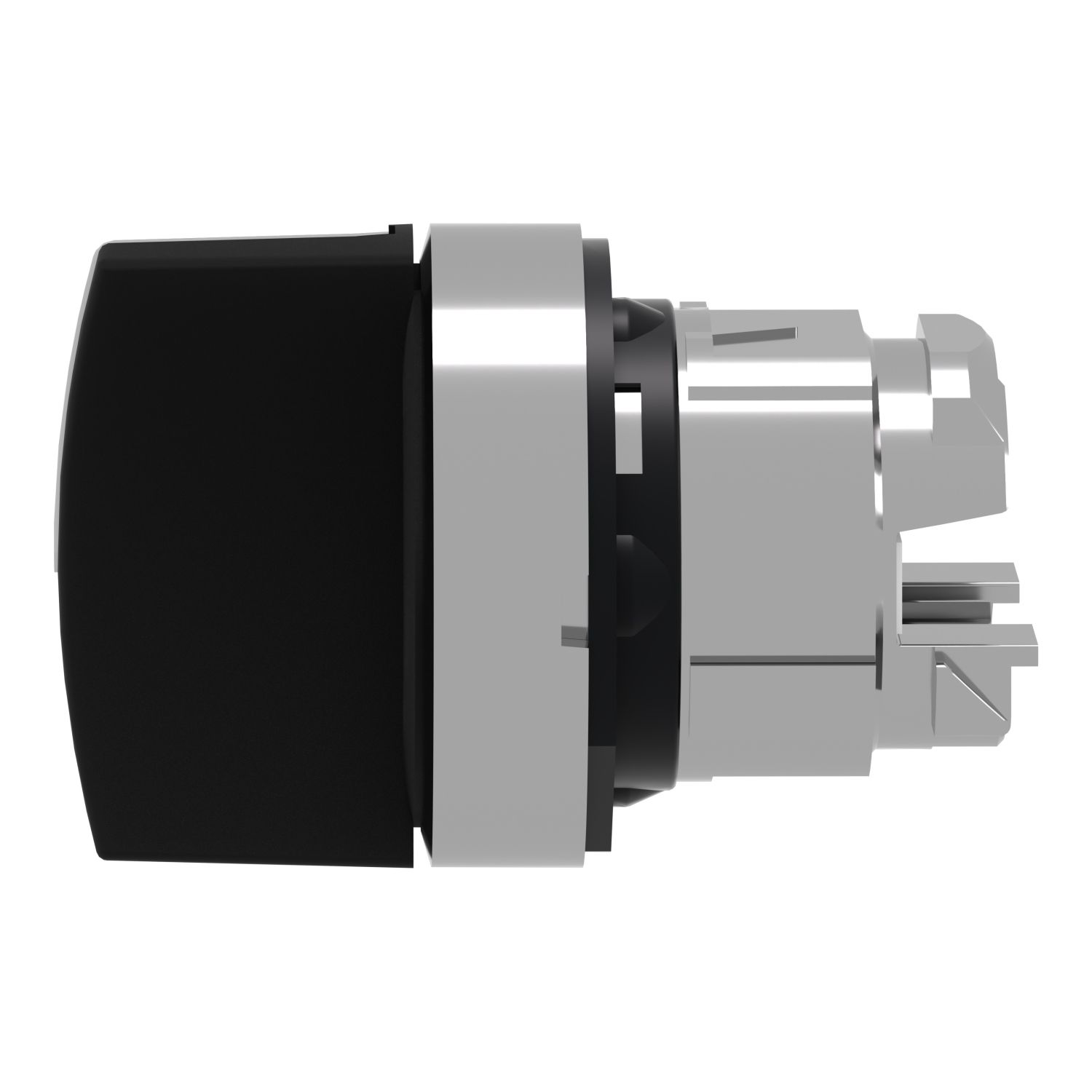 Picture of Head for selector switch, Harmony XB4, metal, black, 22mm, 3 positions, spring return from right to center