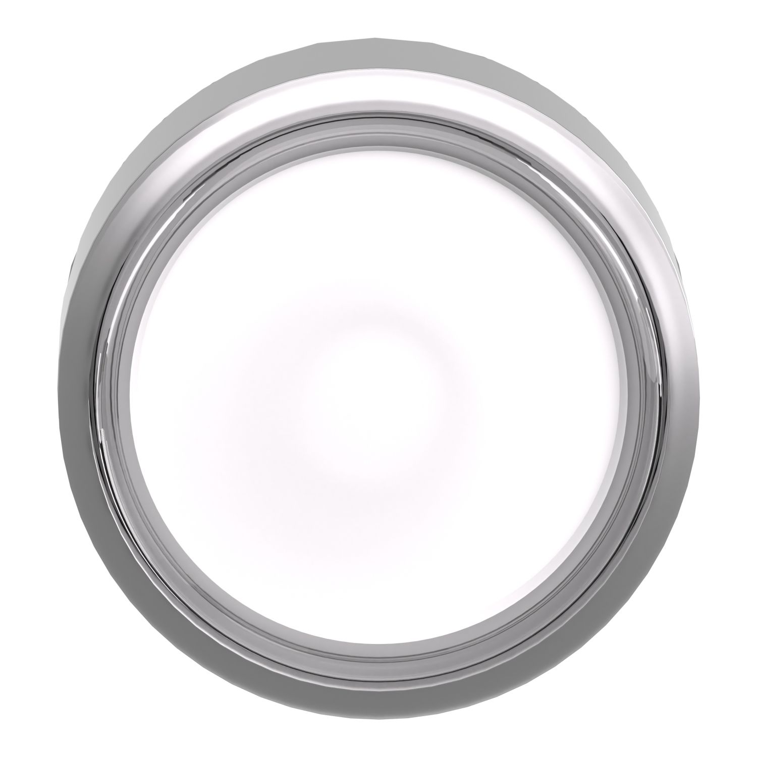 Picture of Head for illuminated push button, Harmony XB4, metal, flush, white, 22mm, spring return, plain lens for BA9s bulb
