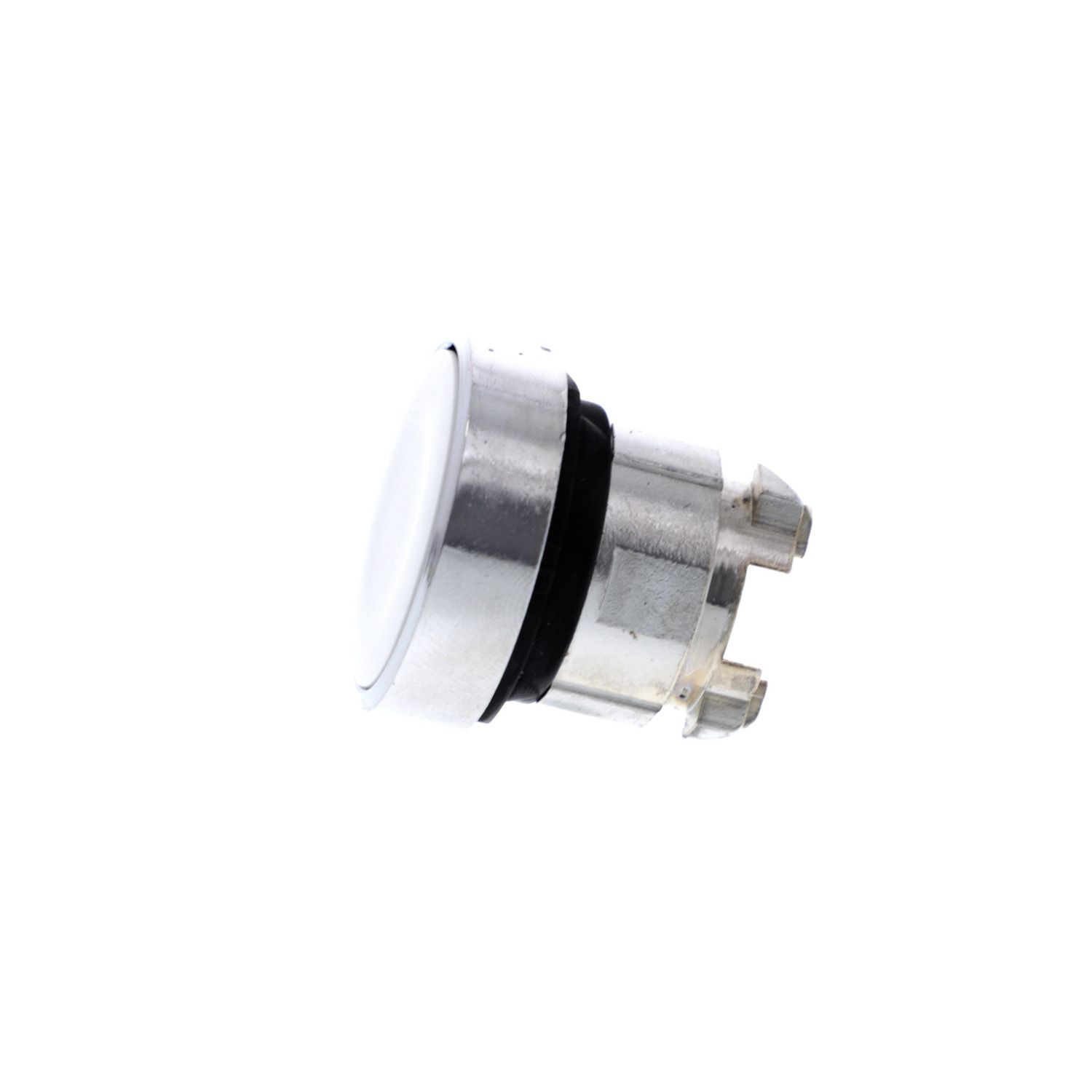 Picture of Push button head, Harmony XB4, metal, flush, white, 22mm, spring return, unmarked