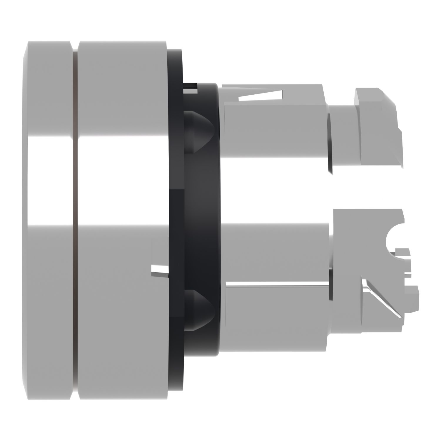 Picture of Head for illuminated push button, Harmony XB4, metal, white flush, 22mm, universal LED, for insertion legend