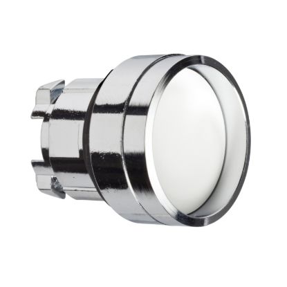 Picture of Head for illuminated push button, Harmony XB4, metal, white recessed, 22mm, spring return, high guard, unmarked