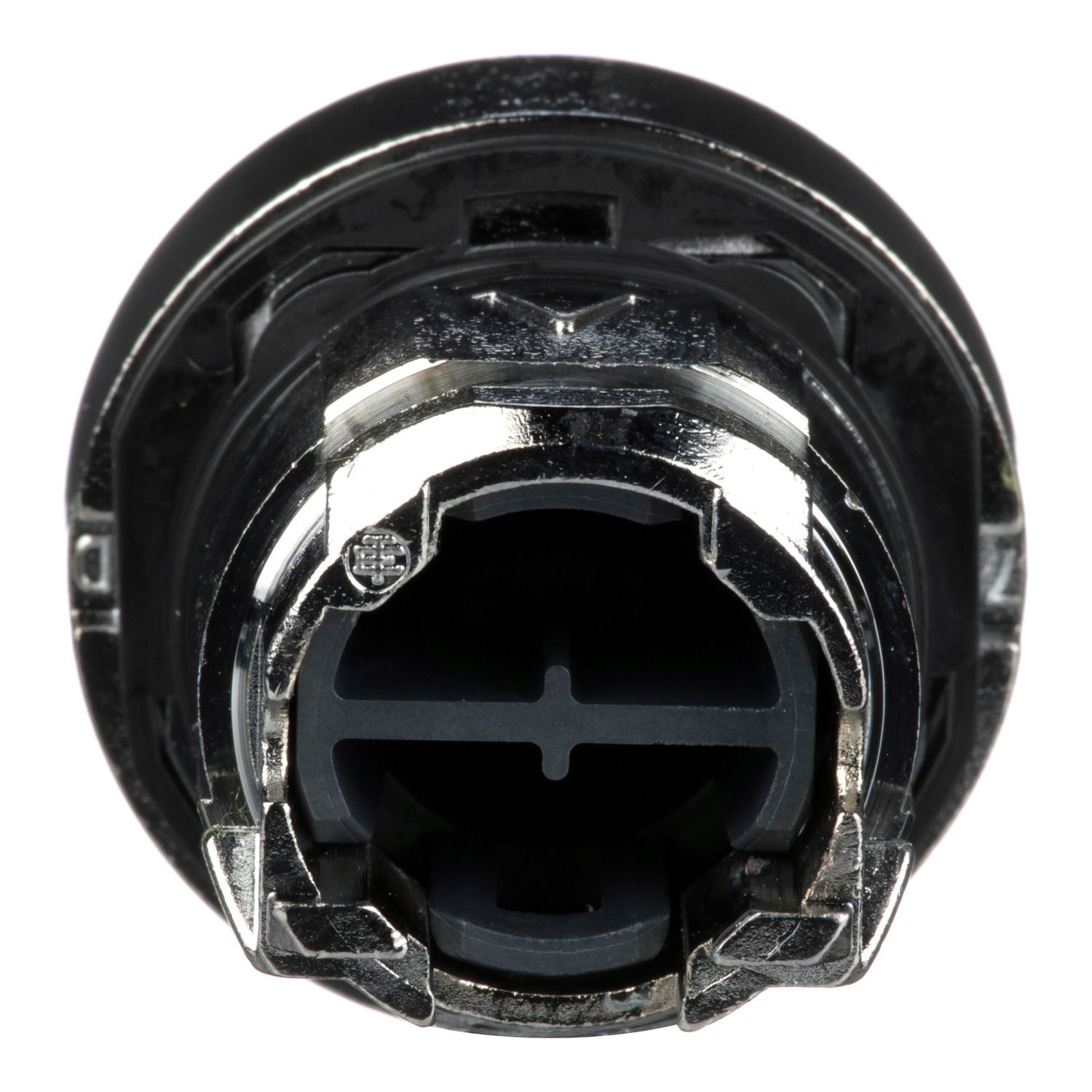 Picture of Push button head, Harmony XB4, metal, flush, green, 22mm, spring return, unmarked