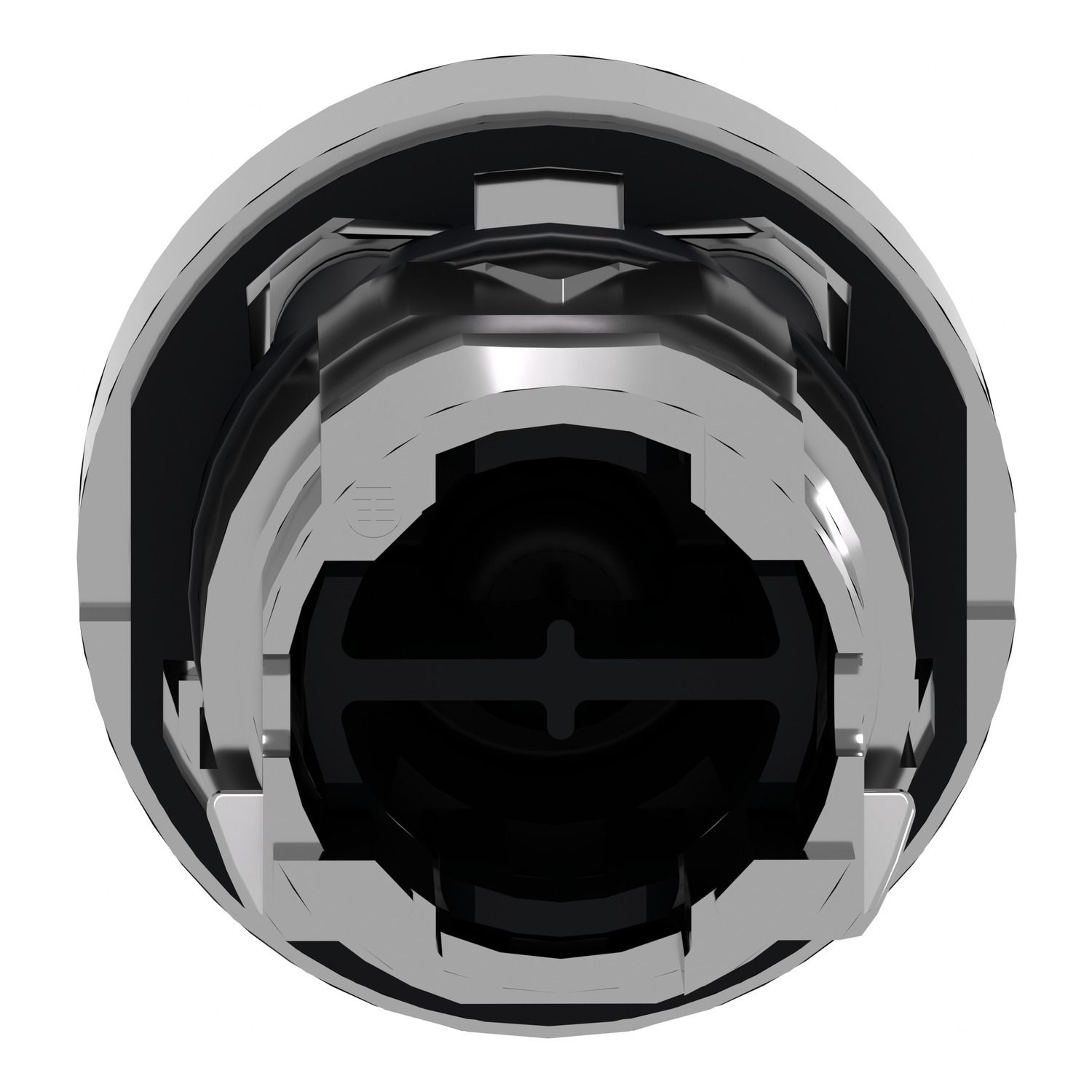 Picture of Push button head, Harmony XB4, metal, flush, green, 22mm, spring return, marked START