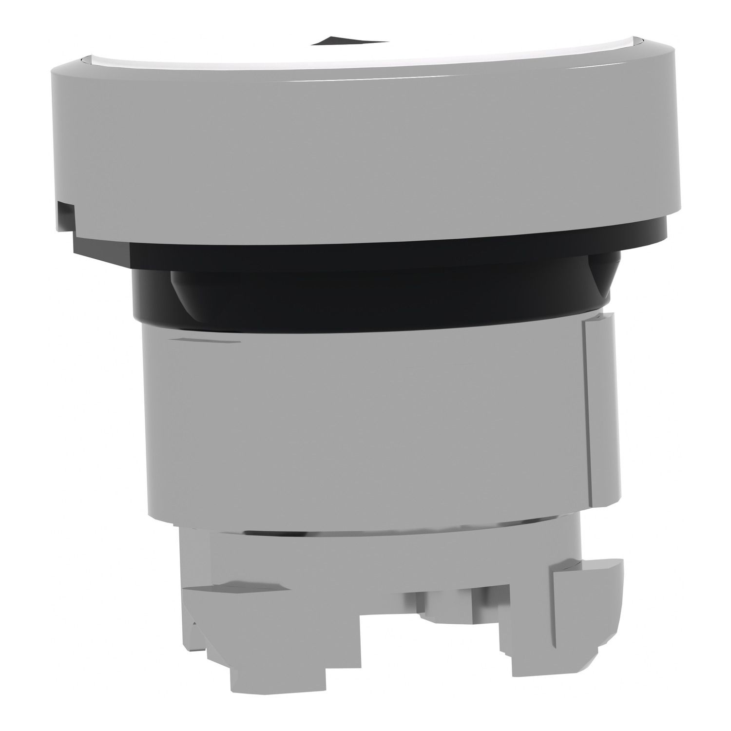 Picture of Push button head, Harmony XB4, metal, flush, white, 22mm, spring return, marked UP ARROW