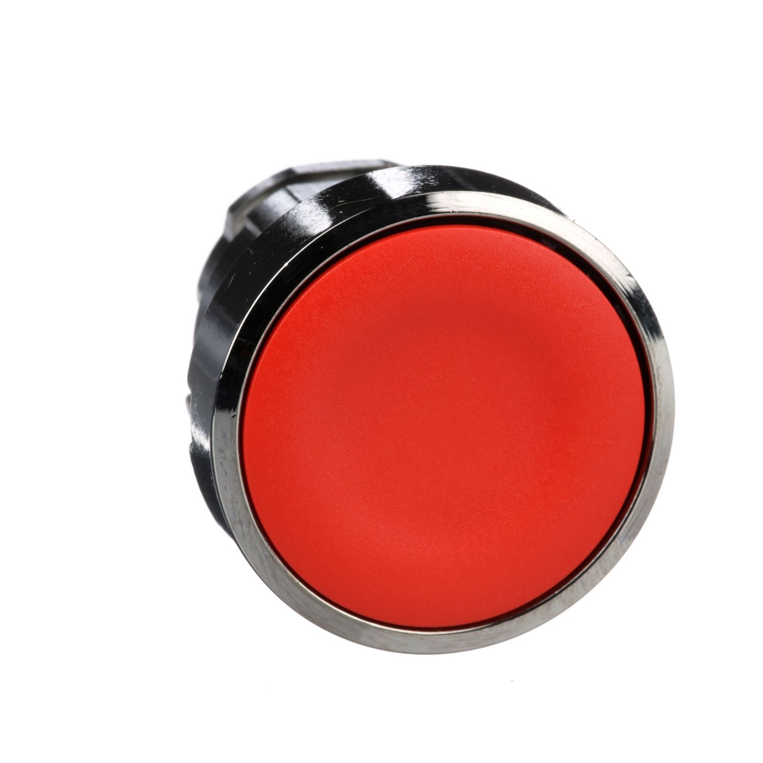 Picture of Push button head, Harmony XB4, metal, flush, red, 22mm, spring return, unmarked