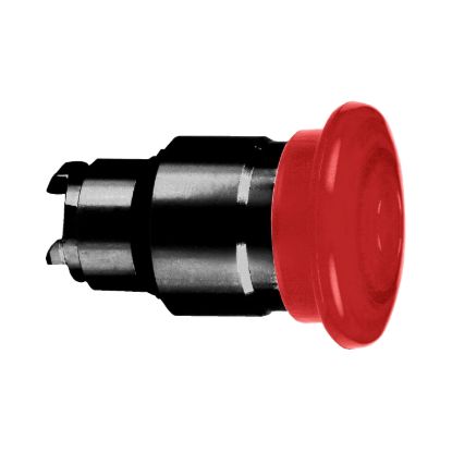 Picture of red Ø40 illum mushroom pushbutton head Ø22 spring return for integral LED
