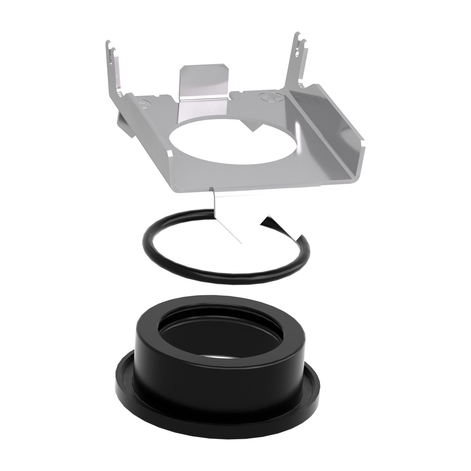 Picture of Flush mounting kit, Harmony XB4, metal, black, for selector switch and illuminated push button 22mm