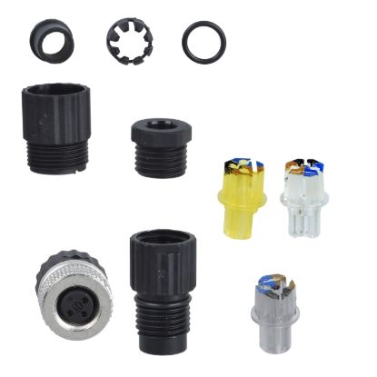 Picture of Female, M8, 3 pin, straight connector, cable gland M9.5 x 1