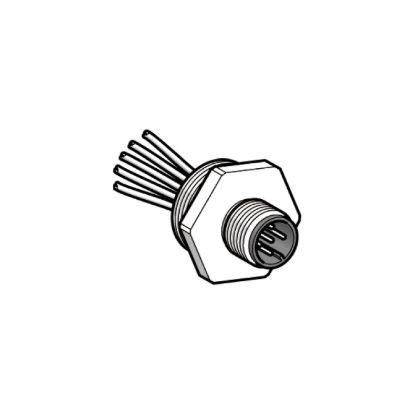 Picture of Adaptor, metal, tapped hole Pg 13.5, for male connector, M12, 5 wire