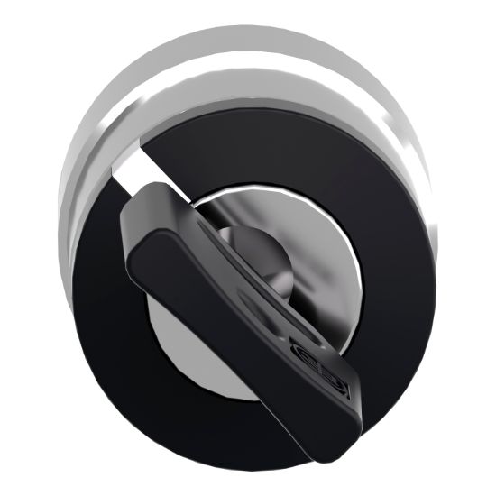 Picture of Head for key selector switch, Harmony XB4, metal, black, 22mm, key 520E, 2 positions, stay put