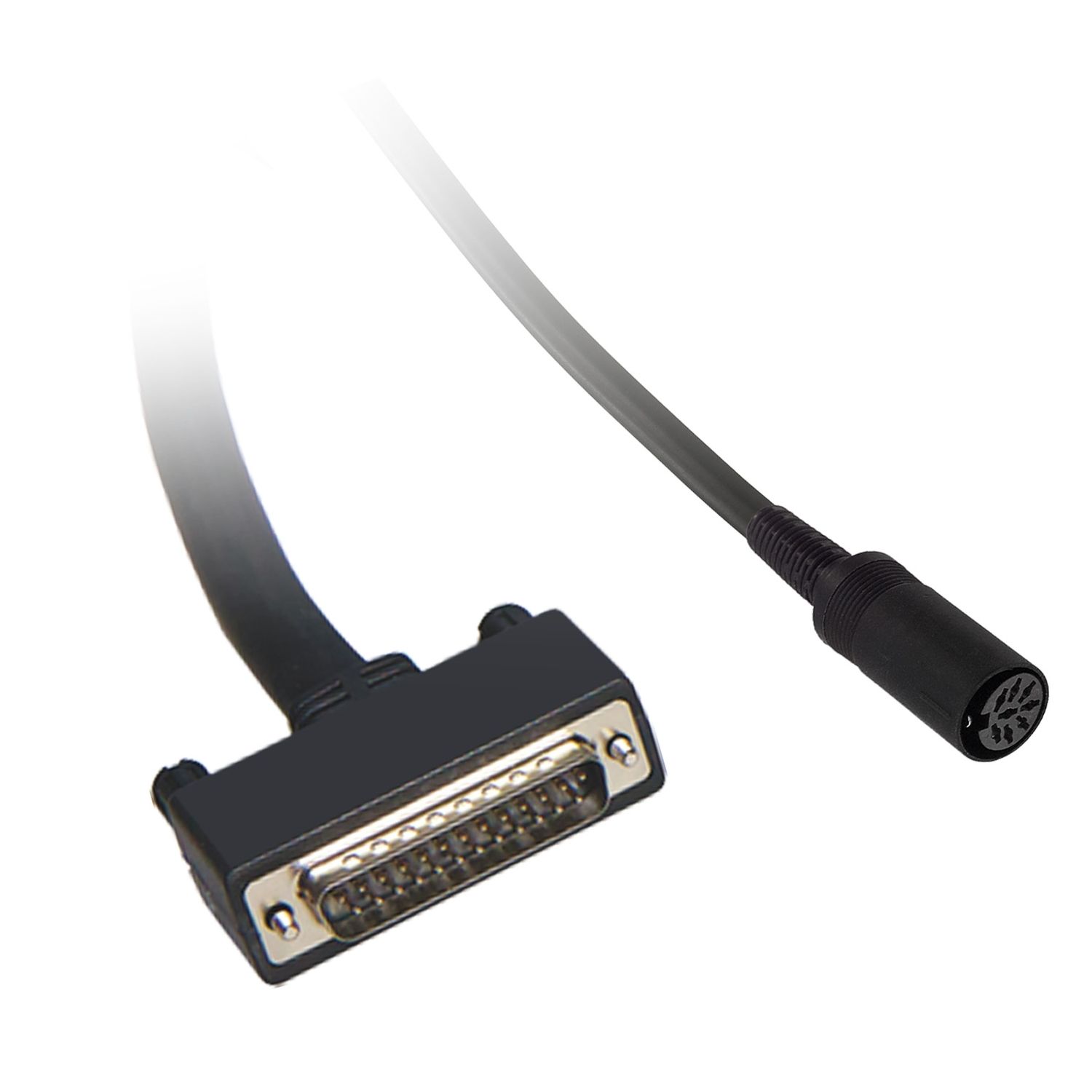 Picture of Uni-Telway/Modbus serial link - L = 2.5 m - 1 female mini DIN + 1 SUB-D 25