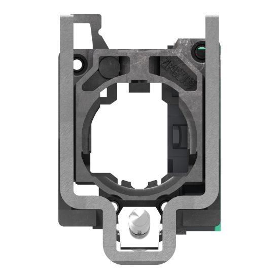 Picture of Complete body contact assembly, Harmony XB4, single contact, with fixing collar, metal, 1 NO, compact push in terminals