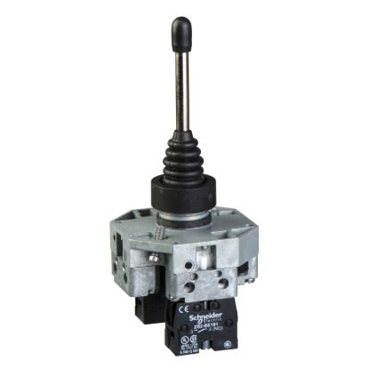 Picture of Complete joystick controller, XD2,XD4, 22mm, 2 directions 1NO per direction, without spring return to zero position, black bezel finish