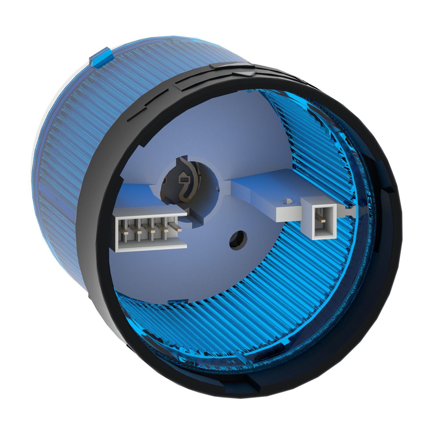 Picture of Indicator bank, Harmony XVB, illuminated unit, plastic, blue, 70mm, steady, bulb or LED not included, 250V