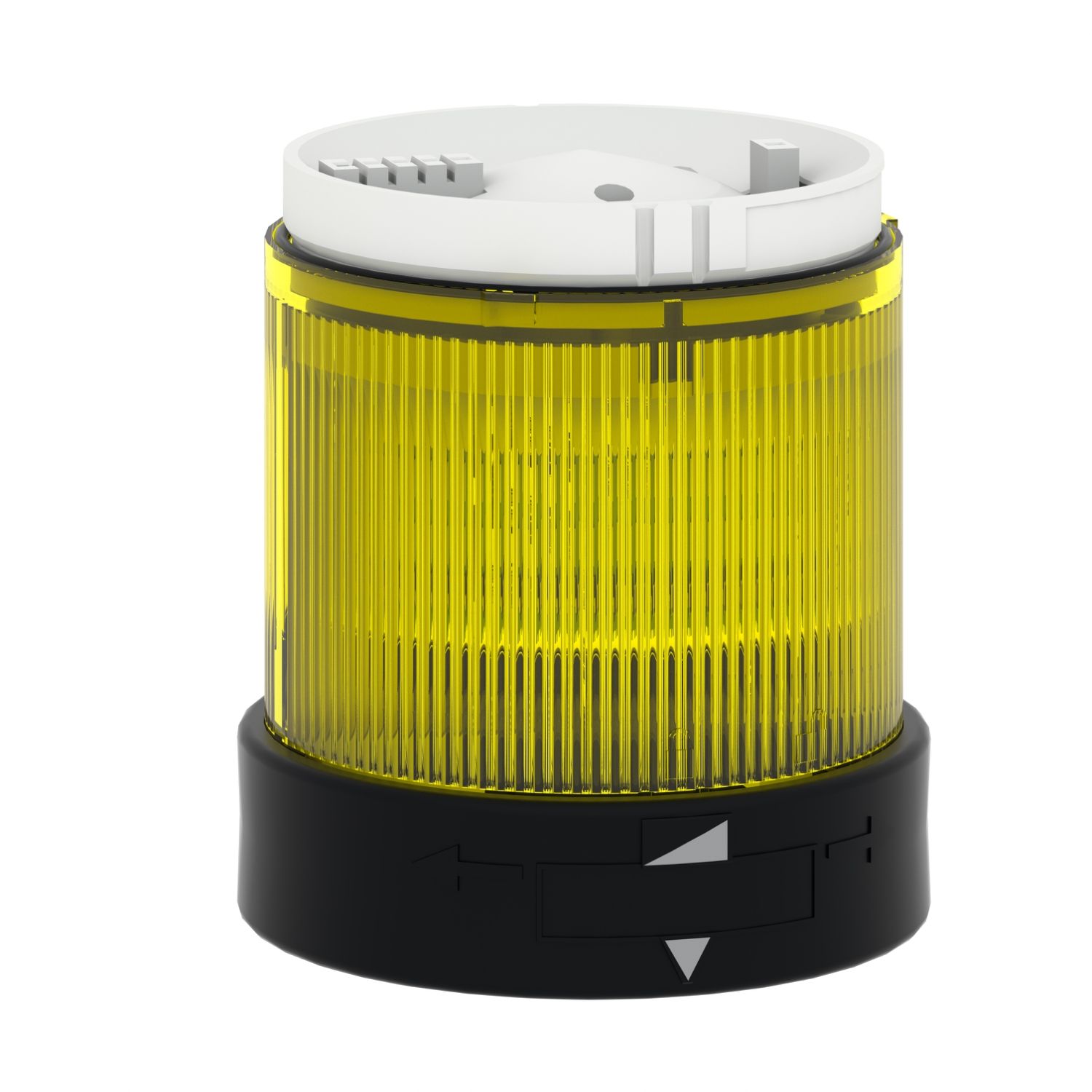 Picture of Indicator bank, Harmony XVB, illuminated unit, plastic, yellow, 70mm, flashing, for bulb or LED, 24V AC, 24...48V DC