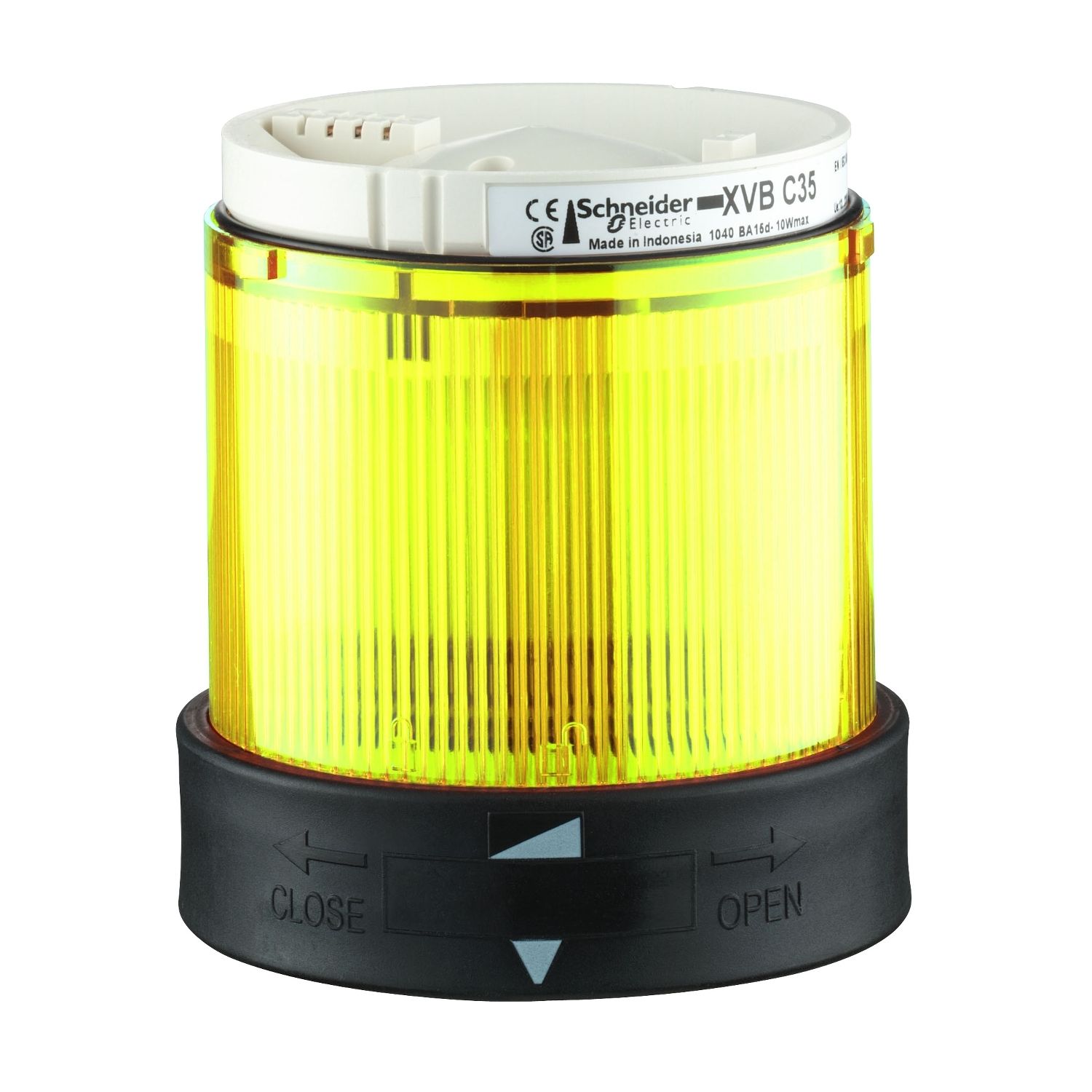 Picture of Indicator bank, Harmony XVB, illuminated unit, plastic, yellow, 70mm, flashing, for bulb or LED, 48... 230V AC
