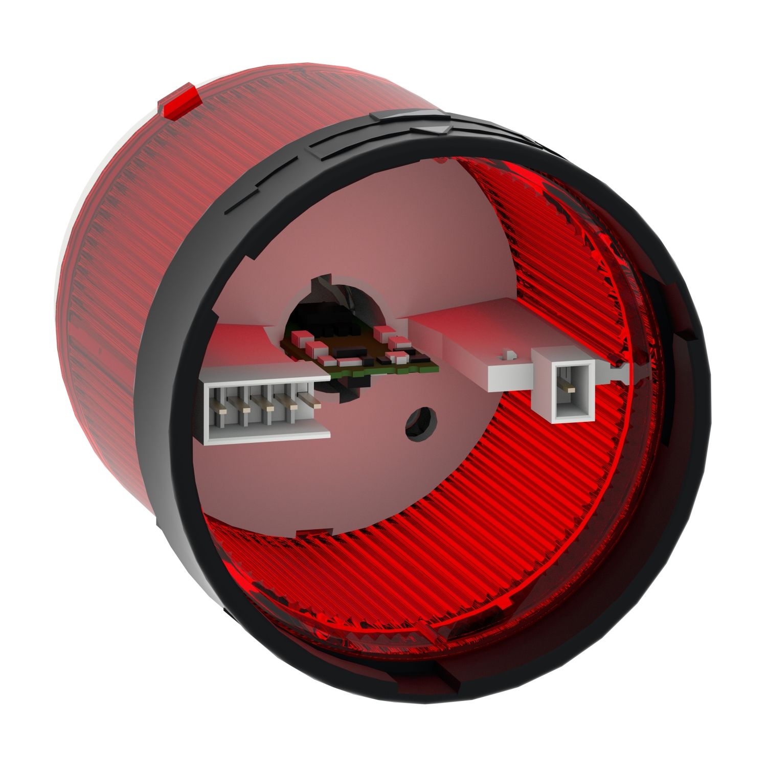 Picture of Indicator bank, Harmony XVB, illuminated unit, plastic, red, 70mm, flashing, integral LED, 24V AC/DC