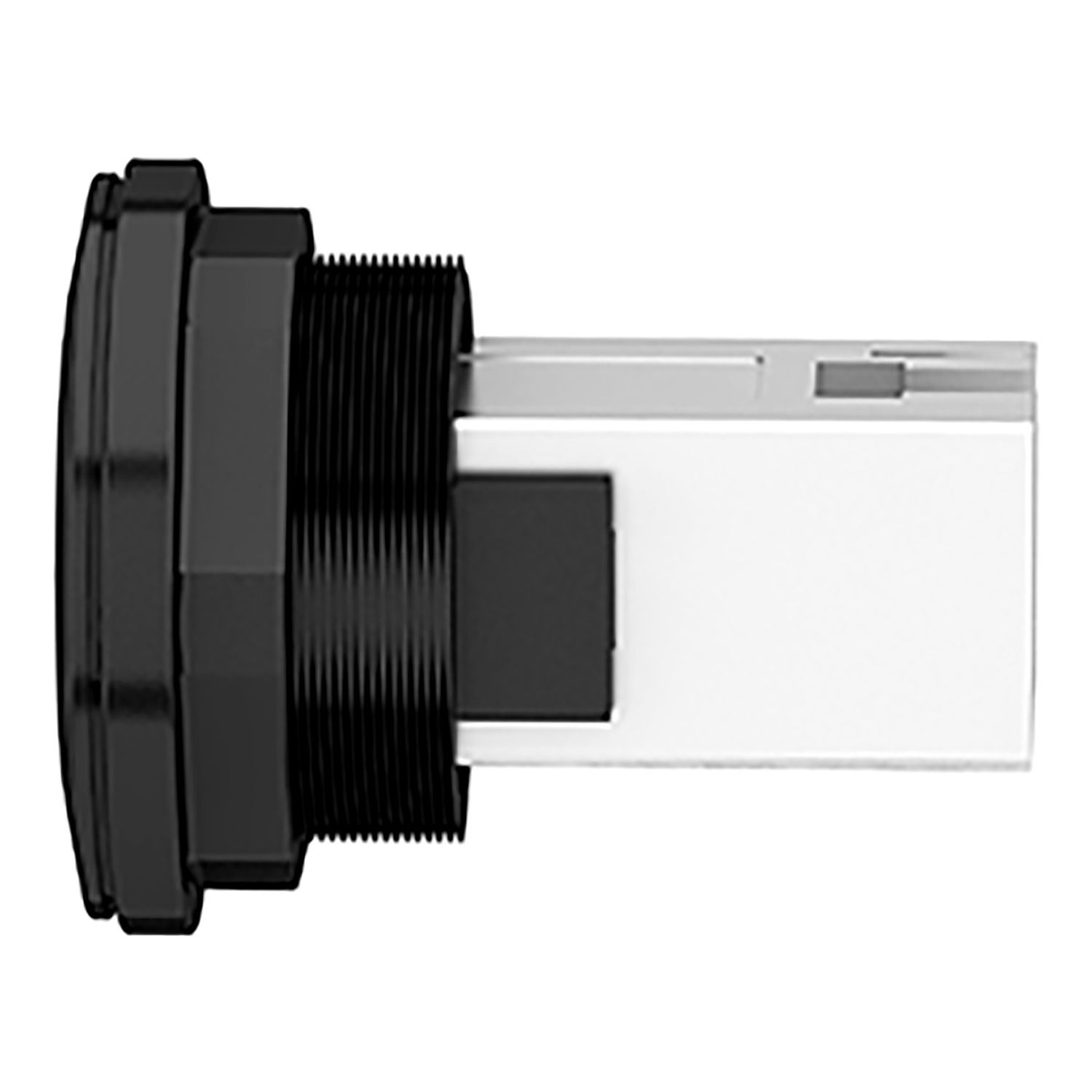 Picture of Panel mounted RJ45 port, Harmony XB5, plastic, 22mm, for ethernet interface, RJ45 jack