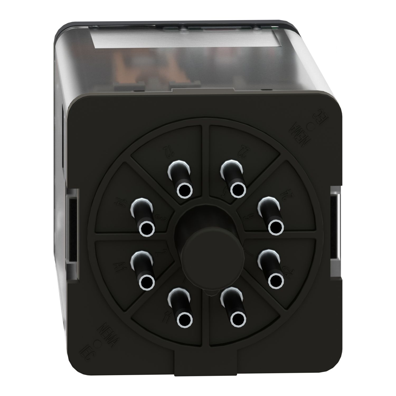 Picture of Universal plug in relay, Harmony Electromechanical Relays, 10A, 2CO, with LED, lockable test button, 230V AC
