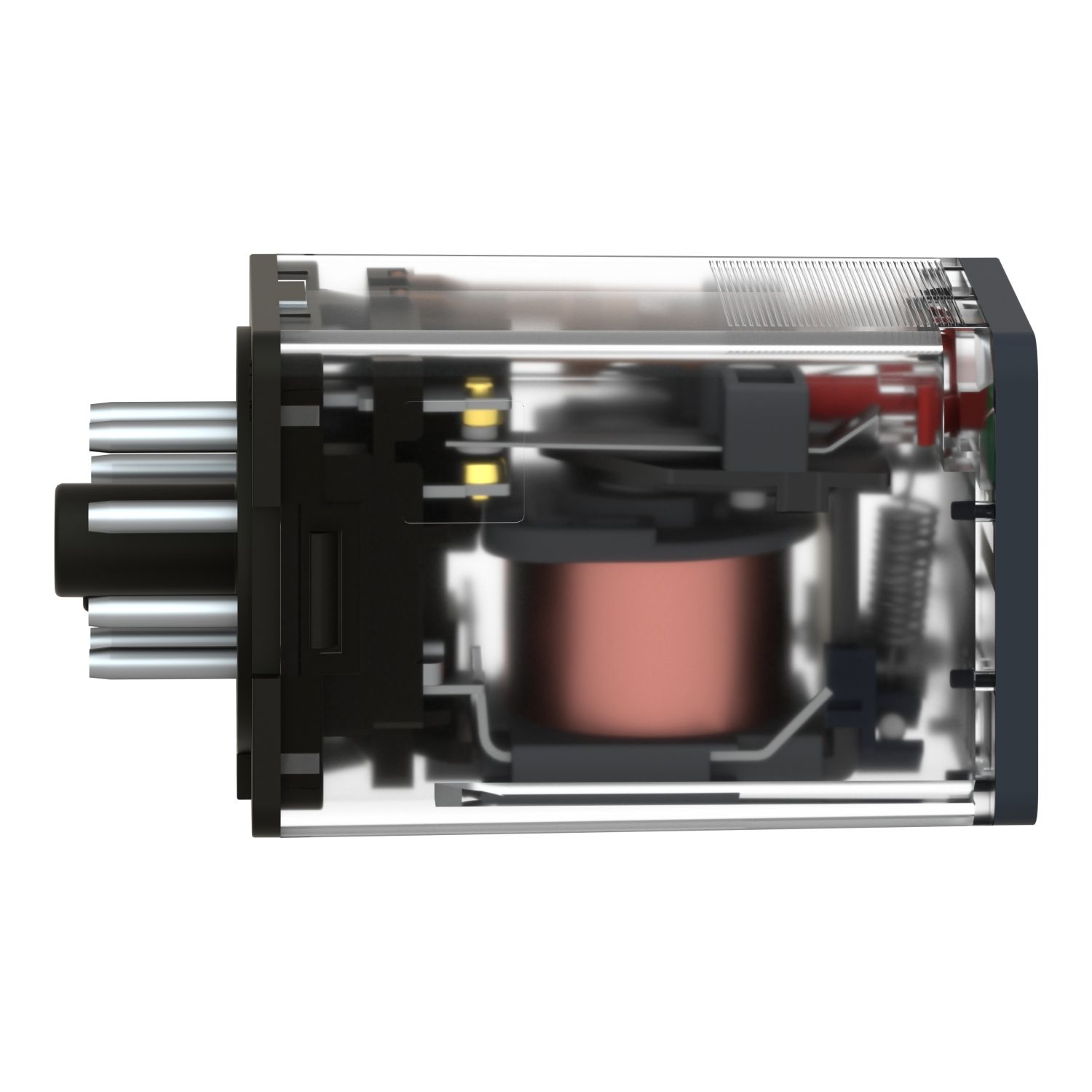 Picture of Universal plug in relay, Harmony Electromechanical Relays, 10A, 2CO, with LED, lockable test button, 230V AC