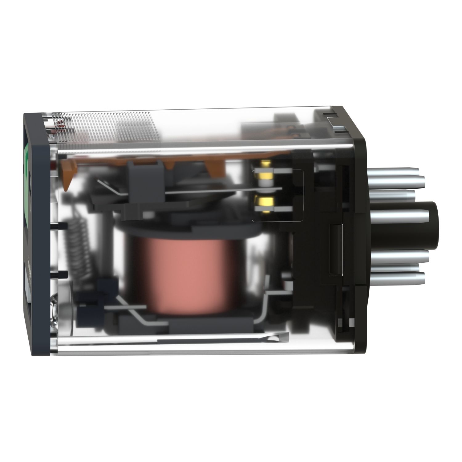 Picture of Universal plug in relay, Harmony Electromechanical Relays, 10A, 2CO, with LED, lockable test button, 230V AC