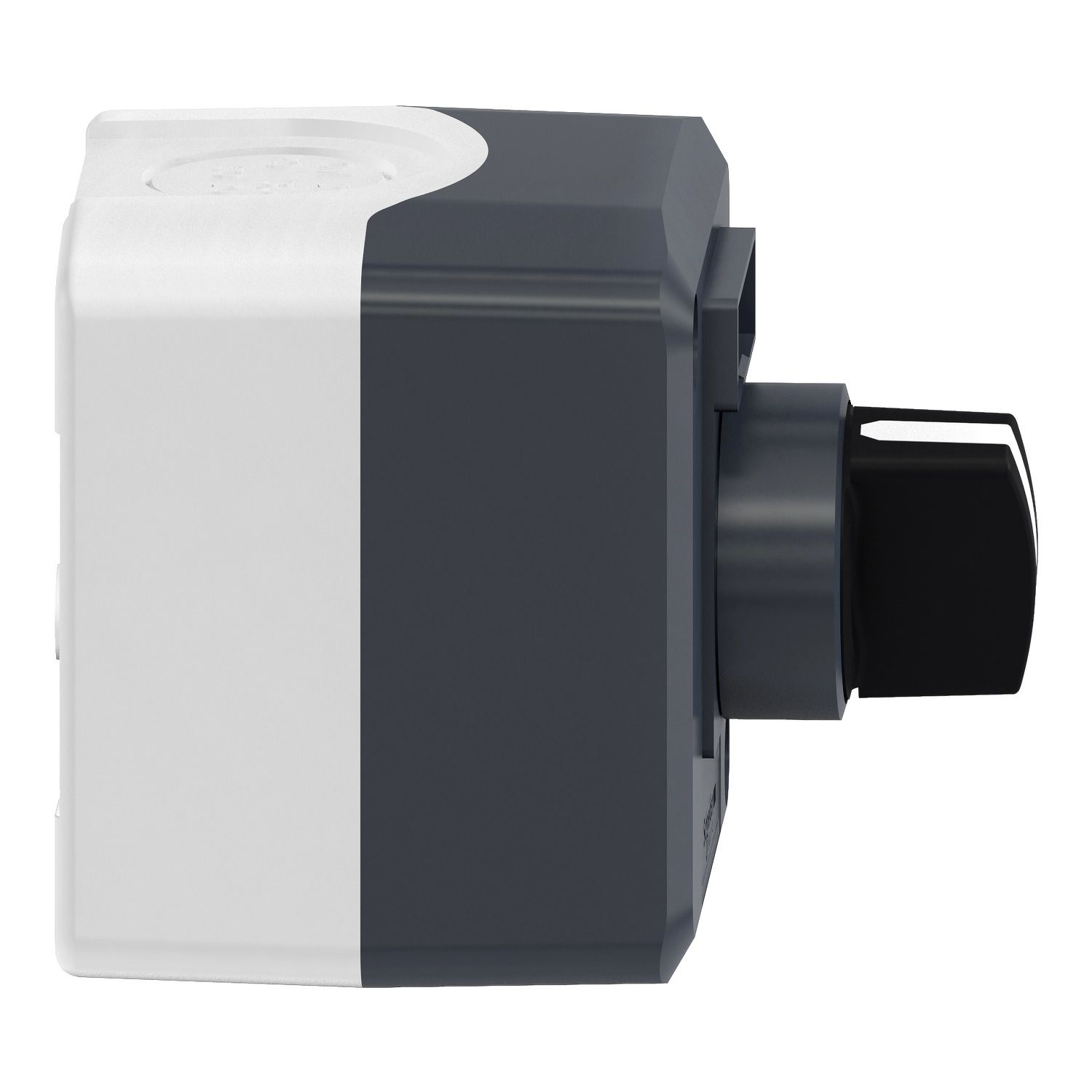 Picture of Control station, Harmony XALD XALK, plastic, dark grey lid, 1 selector switch, standard handle 22mm, 1NO