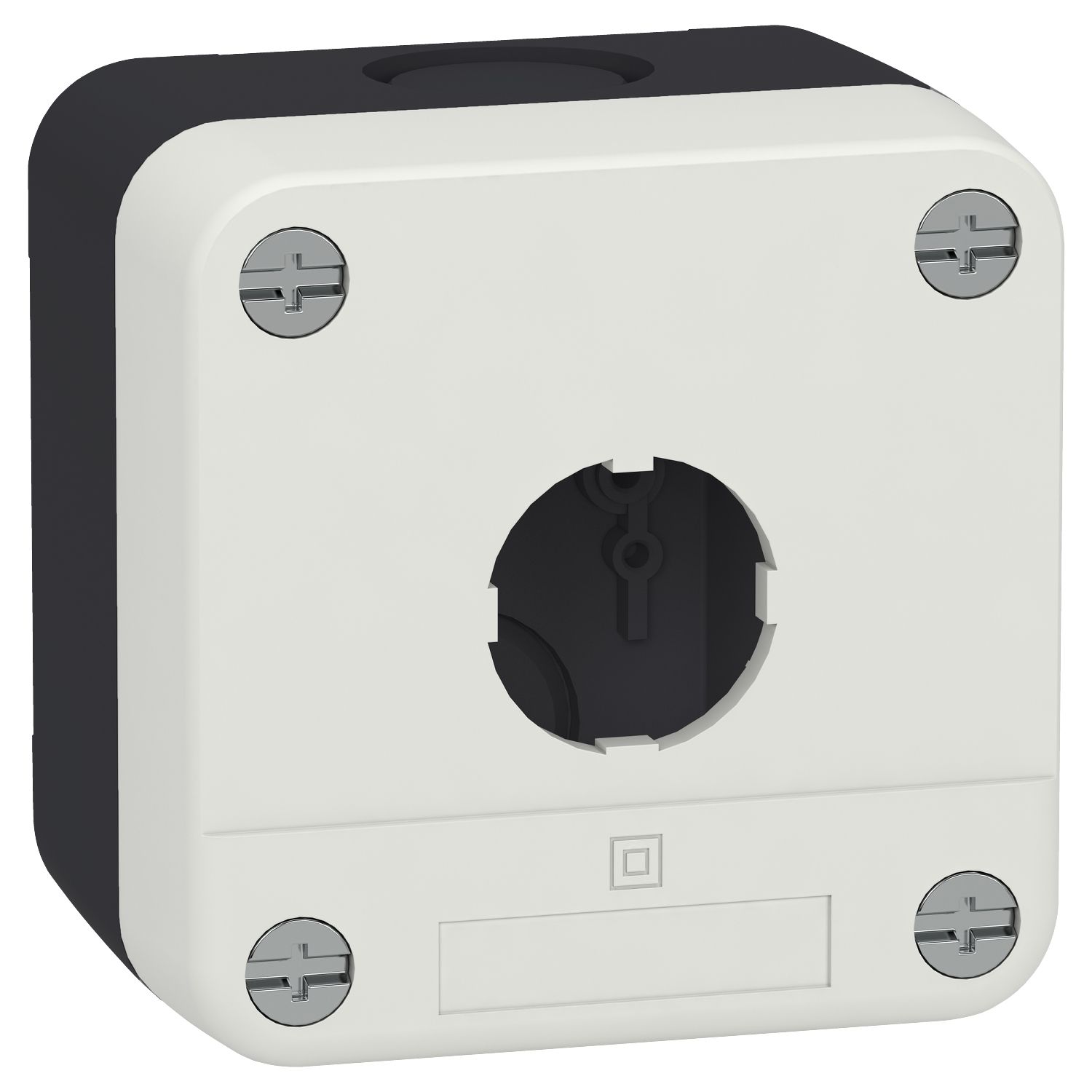 Picture of Empty enclosure, Easy Harmony XALB, plastic, grey lid, 1 cut out, 22mm, IP65