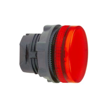 Picture of Head for pilot light, Harmony XB5, red Ø22 mm grooved lens ba9s bulb