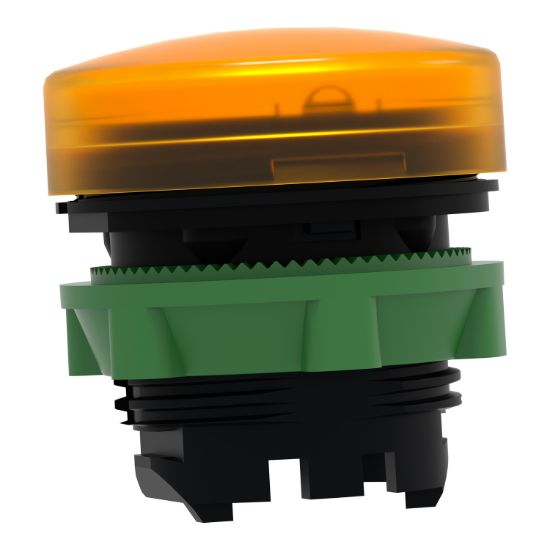 Picture of Head for pilot light, Harmony XB5, metal, orange, 22mm, plain lens for BA9s bulb