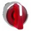 Picture of Head for illuminated selector switch, Harmony XB4, metal, red handle, 22mm, universal LED, 3 positions, right to center