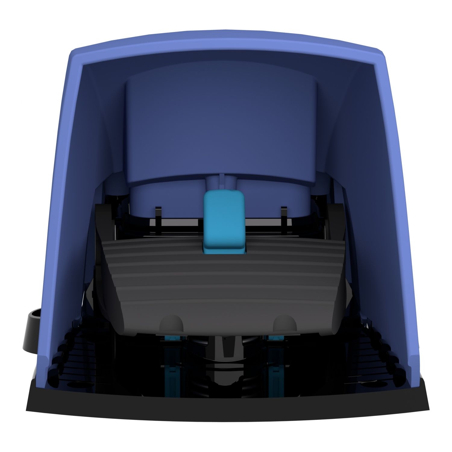 Picture of Single foot switch, Harmony XPE, plastic, blue, with cover, 1 step, 2 contacts 1NC+NO, IP66